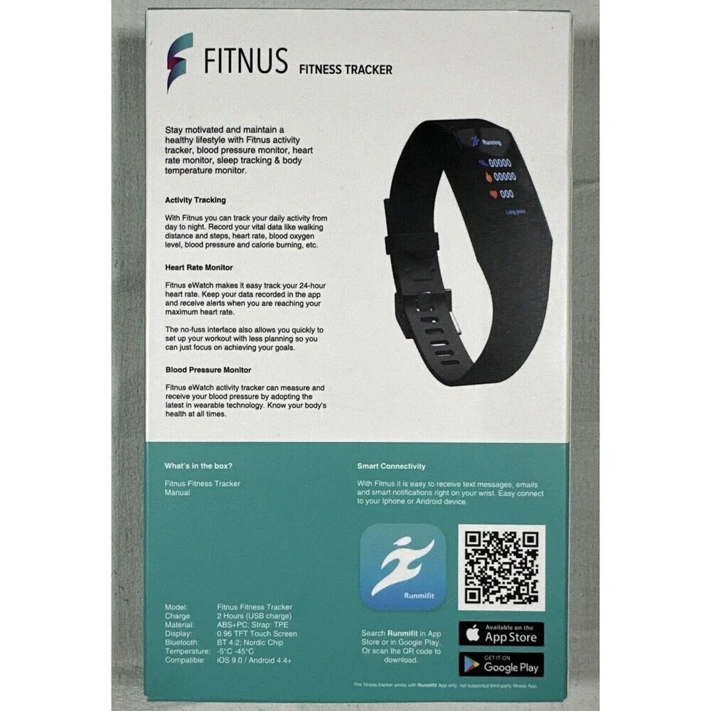 FITNUS Fitness Tracker Set Of 2 | New - Opened Box - Unused | Same Day Shipping